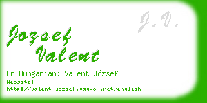 jozsef valent business card