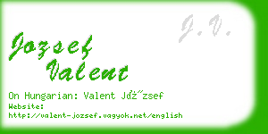 jozsef valent business card